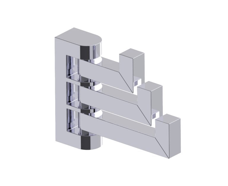 London Pivoting Triple Robe Hook