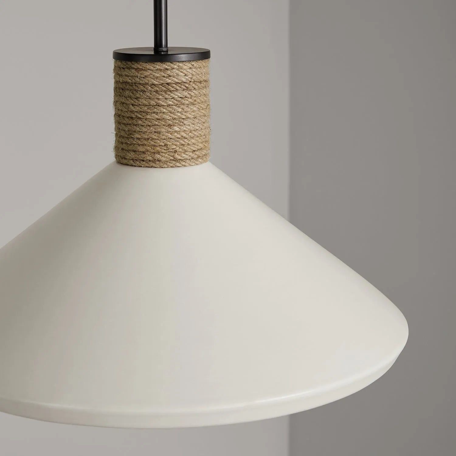 Capital Lighting Fixture Company - Destin Jute Cone Pendant - 340613PW | Montreal Lighting & Hardware