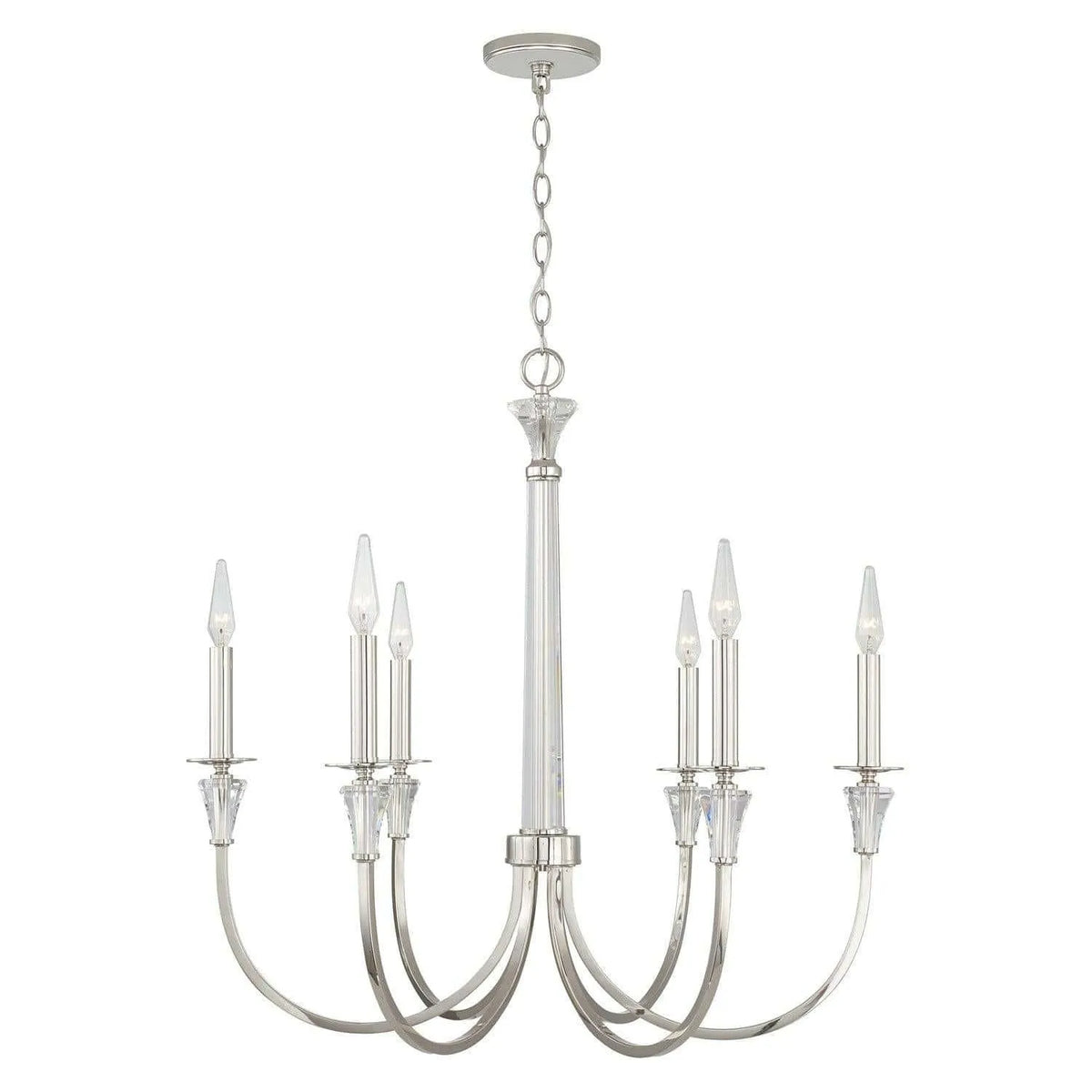 Capital Lighting Fixture Company - Laurent Chandelier - 441861PN | Montreal Lighting & Hardware