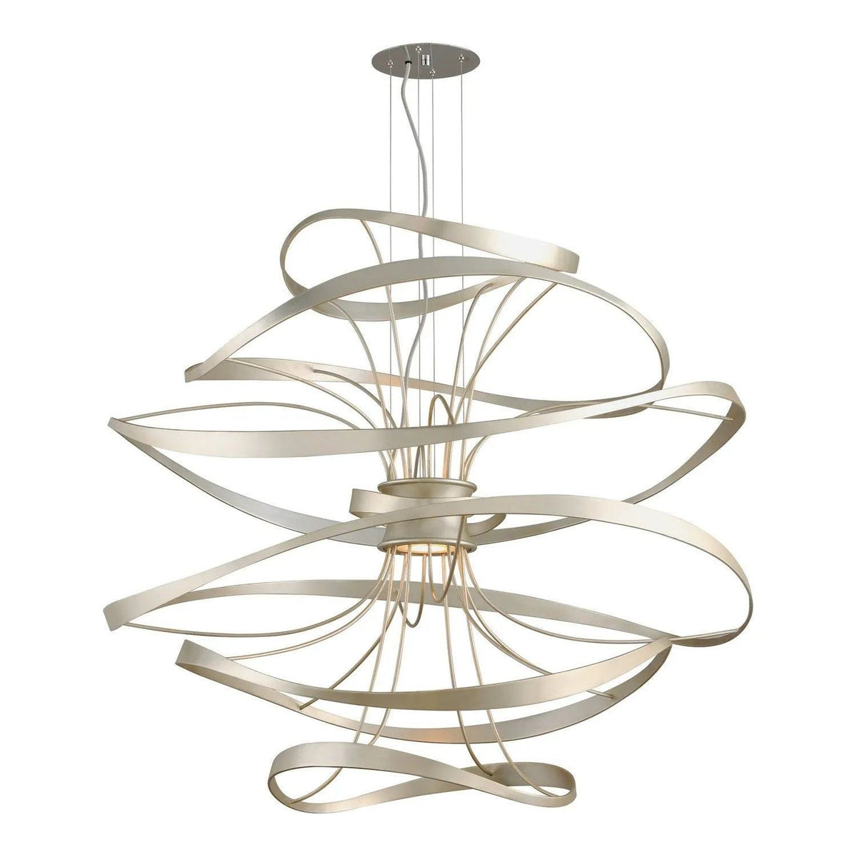 Corbett Lighting - Calligraphy LED Chandelier - 213-44-SL/SS | Montreal Lighting & Hardware