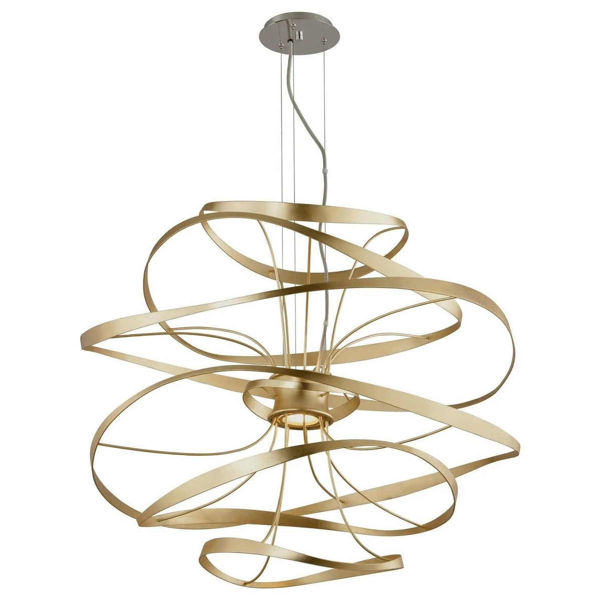 Corbett Lighting - Calligraphy LED Chandelier - 216-43-GL/SS | Montreal Lighting & Hardware