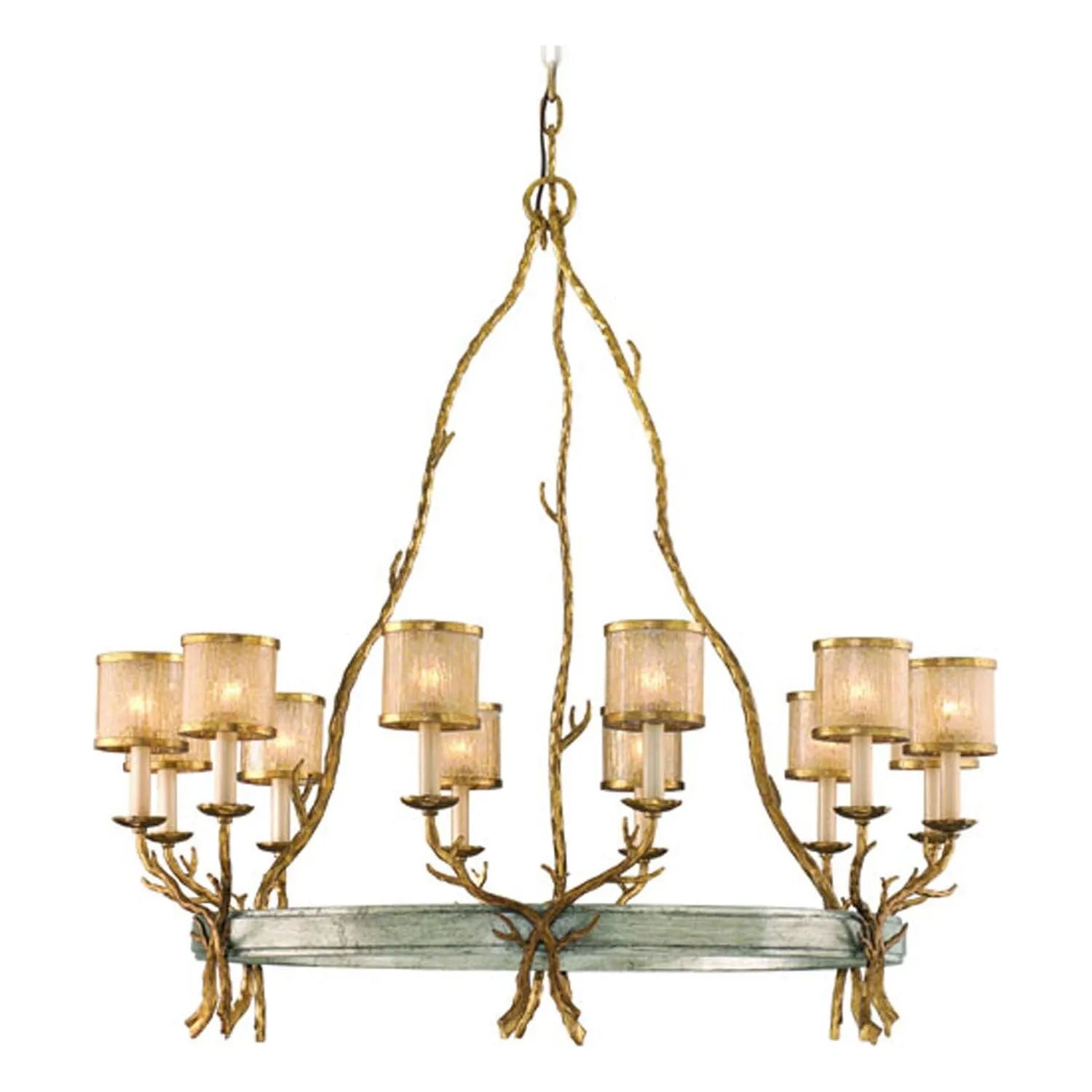 Corbett Lighting - Parc Royale Chandelier - 66-012-VGL/SSL | Montreal Lighting & Hardware