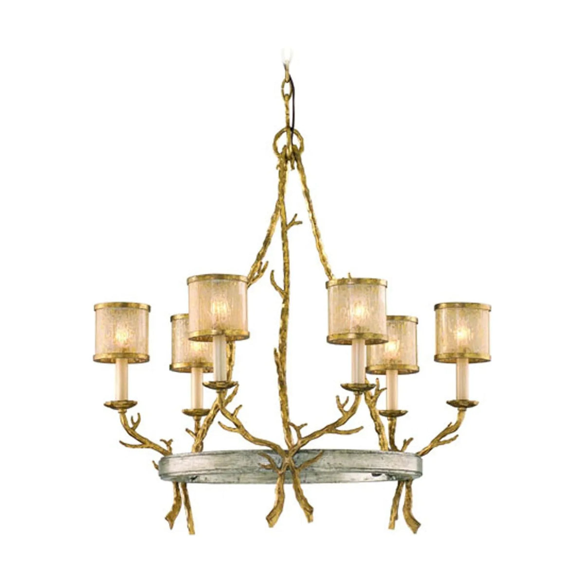 Corbett Lighting - Parc Royale Chandelier - 66-06-VGL/SSL | Montreal Lighting & Hardware