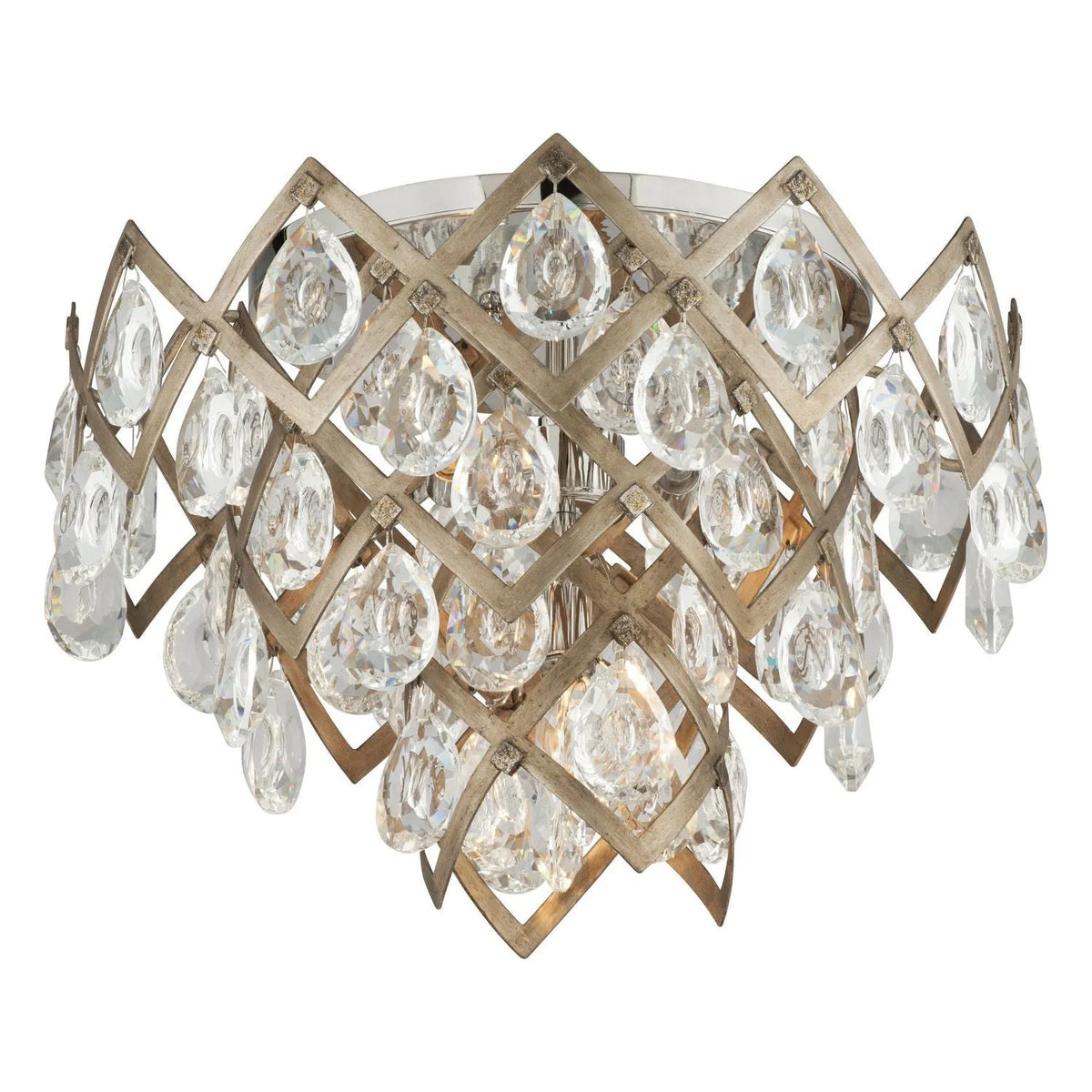 Corbett Lighting - Tiara Semi Flush Mount - 214-33-SGL/SS | Montreal Lighting & Hardware