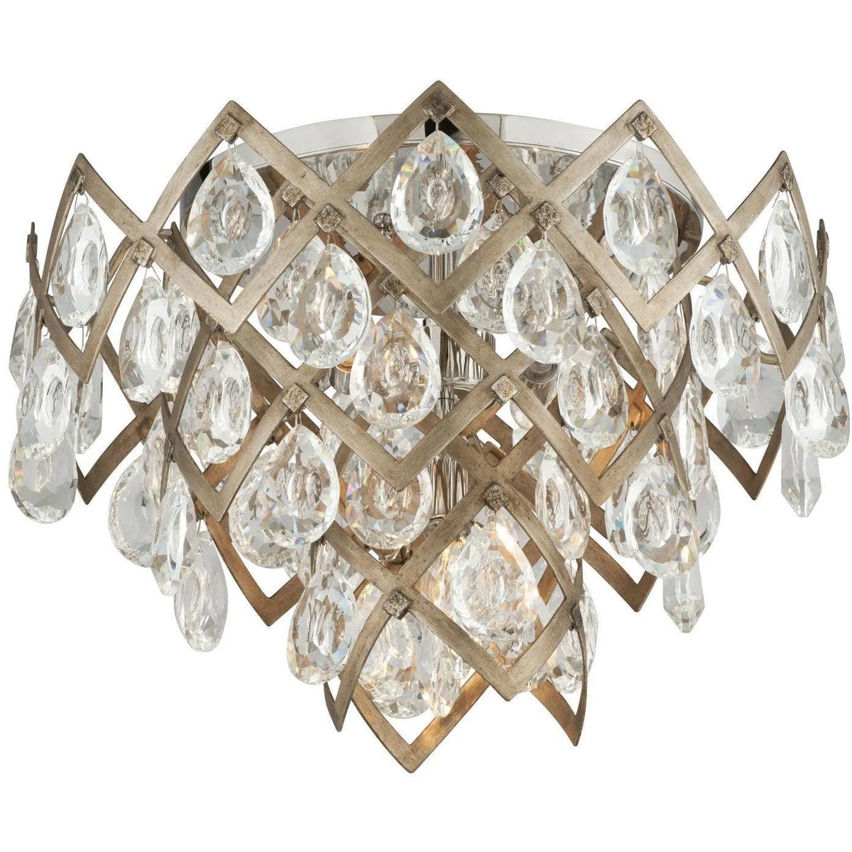 Corbett Lighting - Tiara Semi Flush Mount - 214-33-SGL/SS | Montreal Lighting & Hardware