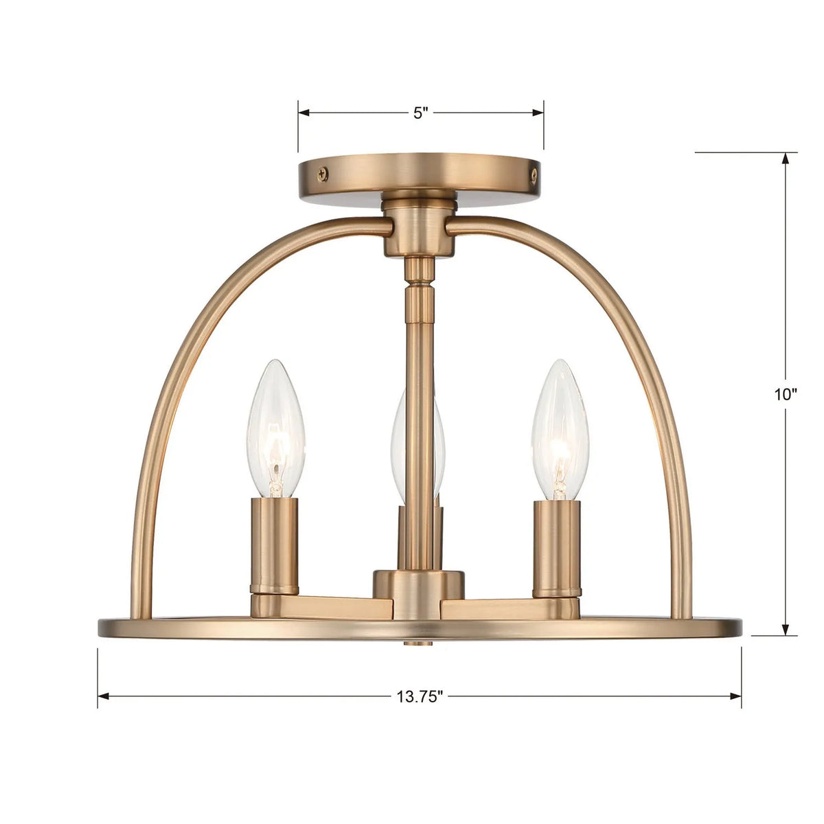 Crystorama - Abbott Ceiling Mount - ABB-3003-BK_CEILING | Montreal Lighting & Hardware