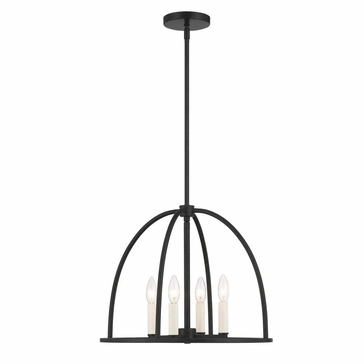 Crystorama - Abbott Chandelier - ABB-3004-BK | Montreal Lighting & Hardware