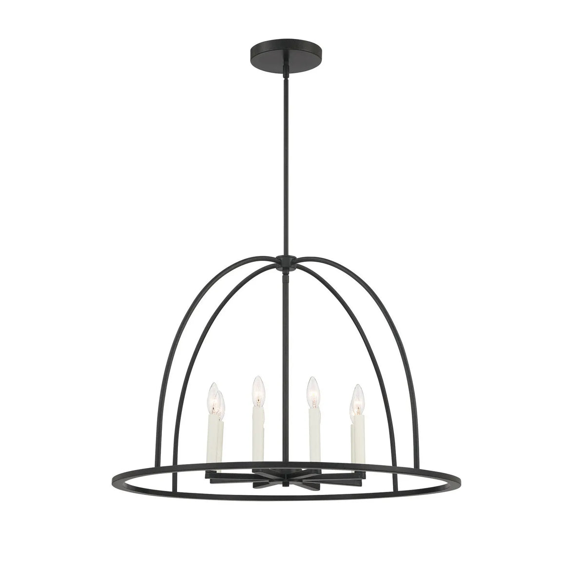 Crystorama - Abbott Chandelier - ABB-3004-BK | Montreal Lighting & Hardware