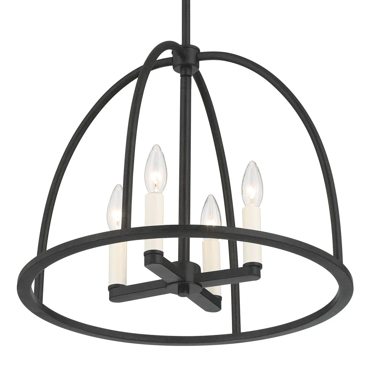 Crystorama - Abbott Chandelier - ABB-3004-BK | Montreal Lighting & Hardware