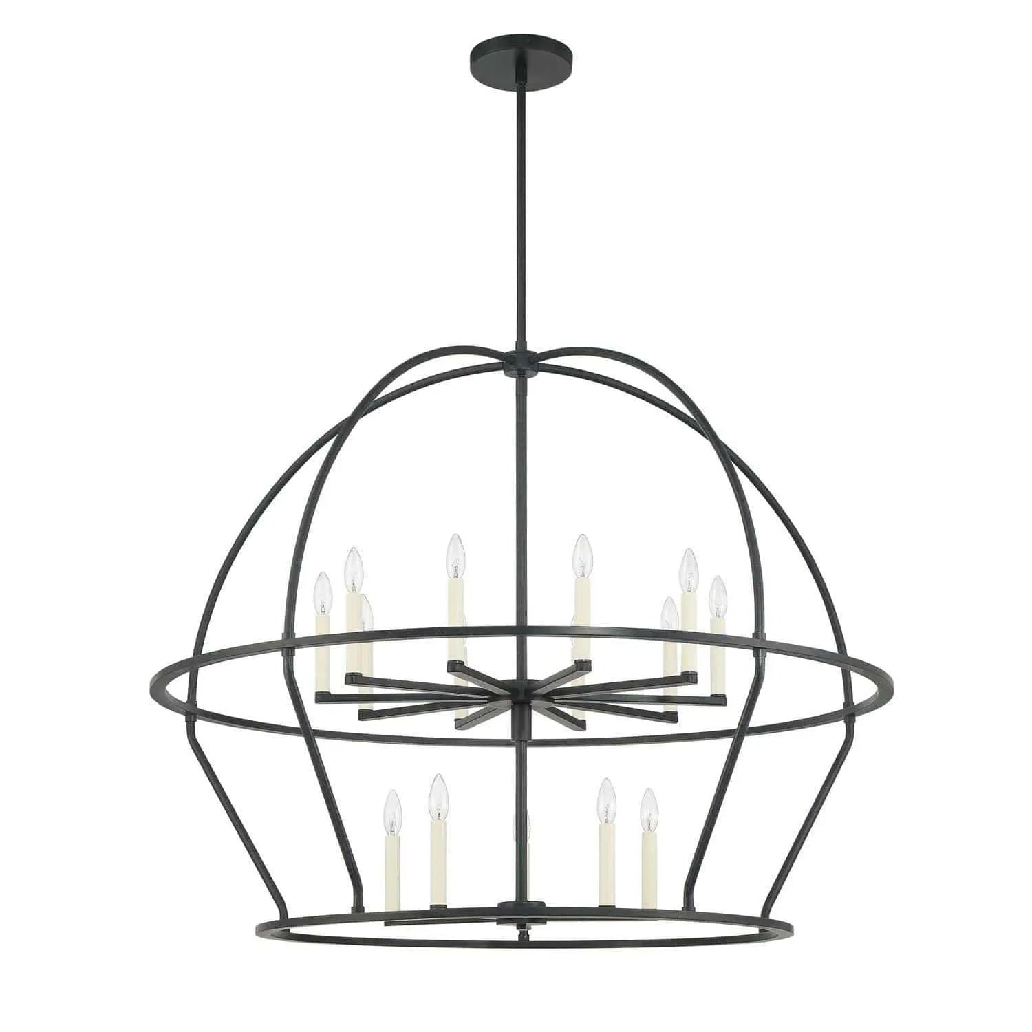 Crystorama - Abbott Chandelier - ABB-3029-BK | Montreal Lighting & Hardware