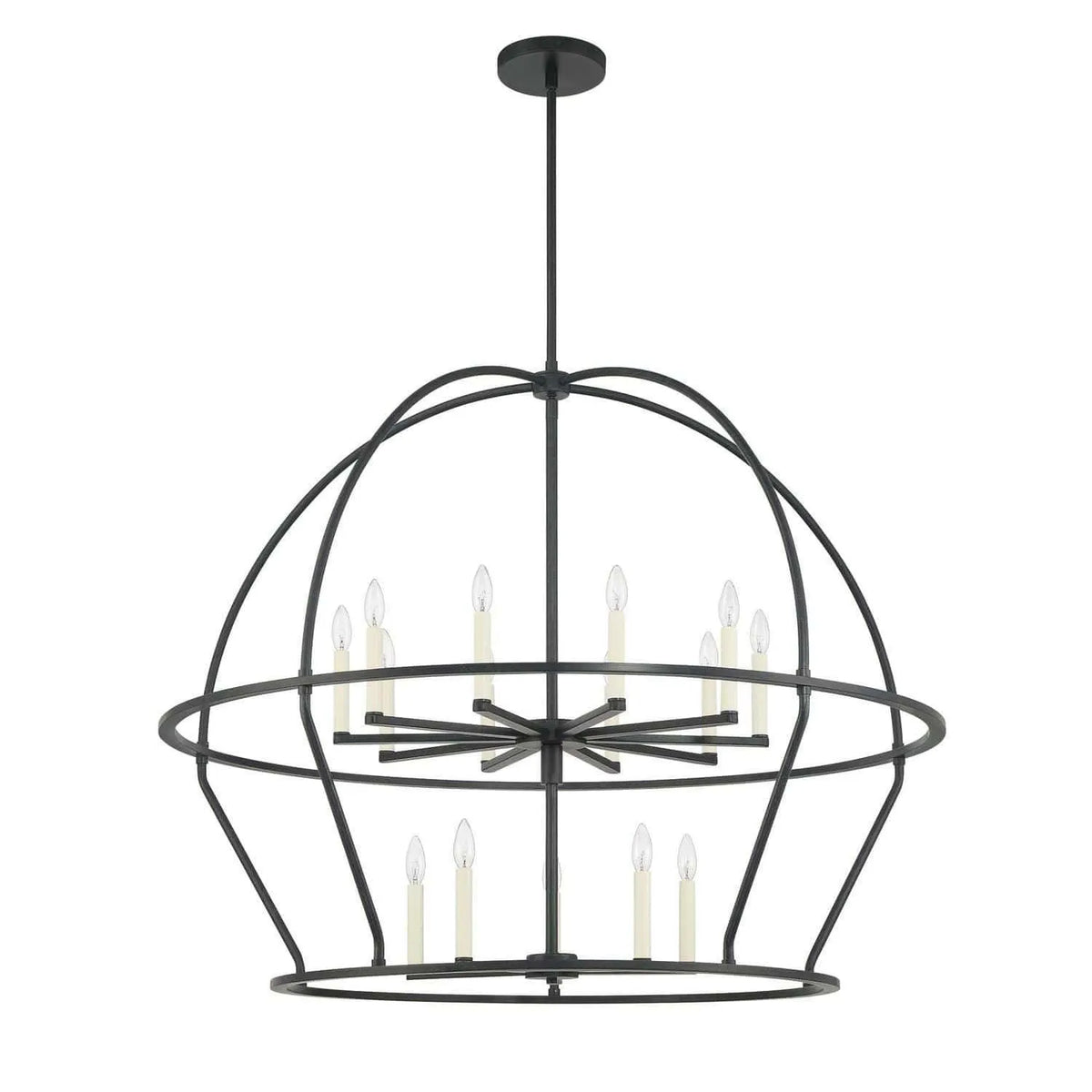 Crystorama - Abbott Chandelier - ABB-3029-BK | Montreal Lighting & Hardware