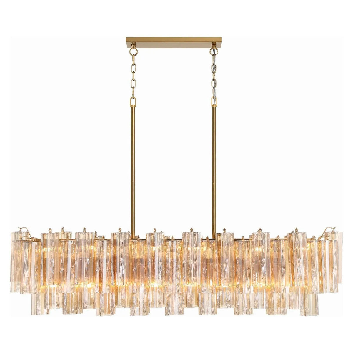 Crystorama - Addis Linear Chandelier - ADD-317-AG-AM | Montreal Lighting & Hardware