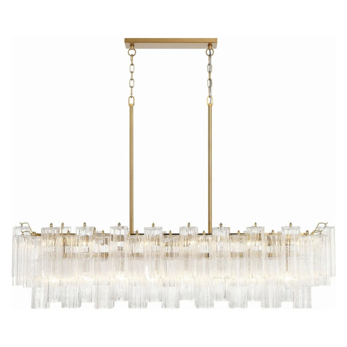 Crystorama - Addis Linear Chandelier - ADD-317-AG-CL | Montreal Lighting & Hardware