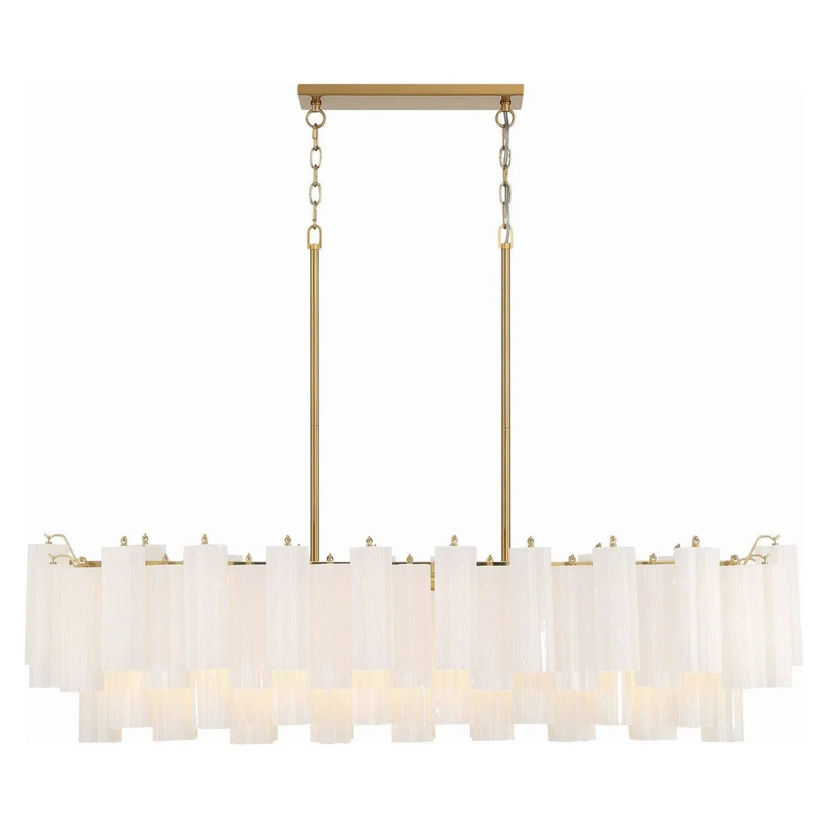 Crystorama - Addis Linear Chandelier - ADD-317-AG-WH | Montreal Lighting & Hardware