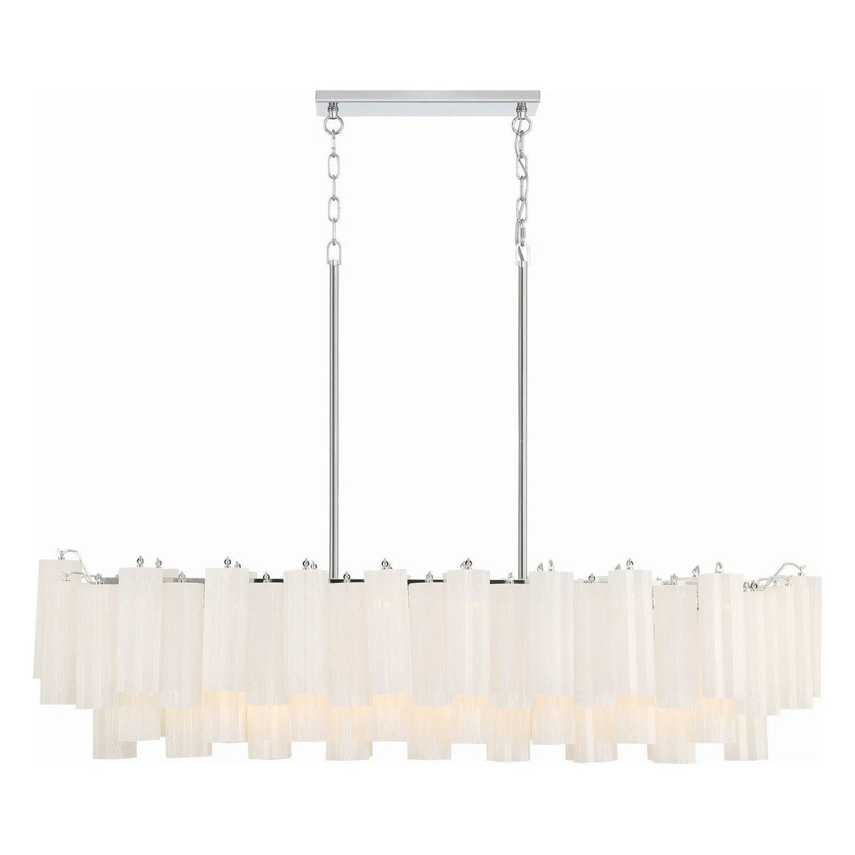 Crystorama - Addis Linear Chandelier - ADD-317-CH-WH | Montreal Lighting & Hardware