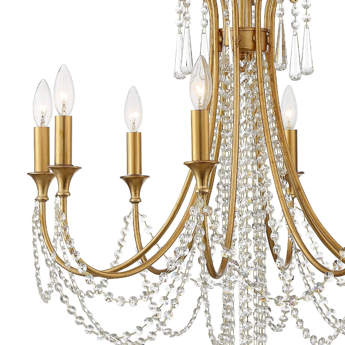 Crystorama - Arcadia Eight Light Chandelier - ARC-1908-GA-CL-MWP | Montreal Lighting & Hardware