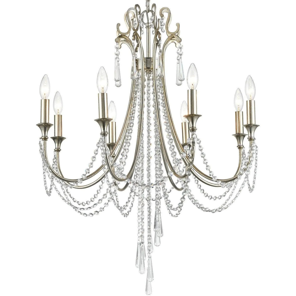 Crystorama - Arcadia Eight Light Chandelier - ARC-1908-SA-CL-MWP | Montreal Lighting & Hardware