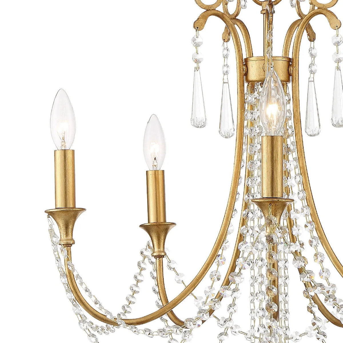 Crystorama - Arcadia Five Light Chandelier - ARC-1905-GA-CL-MWP | Montreal Lighting & Hardware