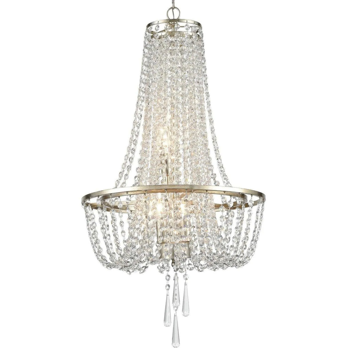 Crystorama - Arcadia Four Light Chandelier - ARC-1907-SA-CL-MWP | Montreal Lighting & Hardware