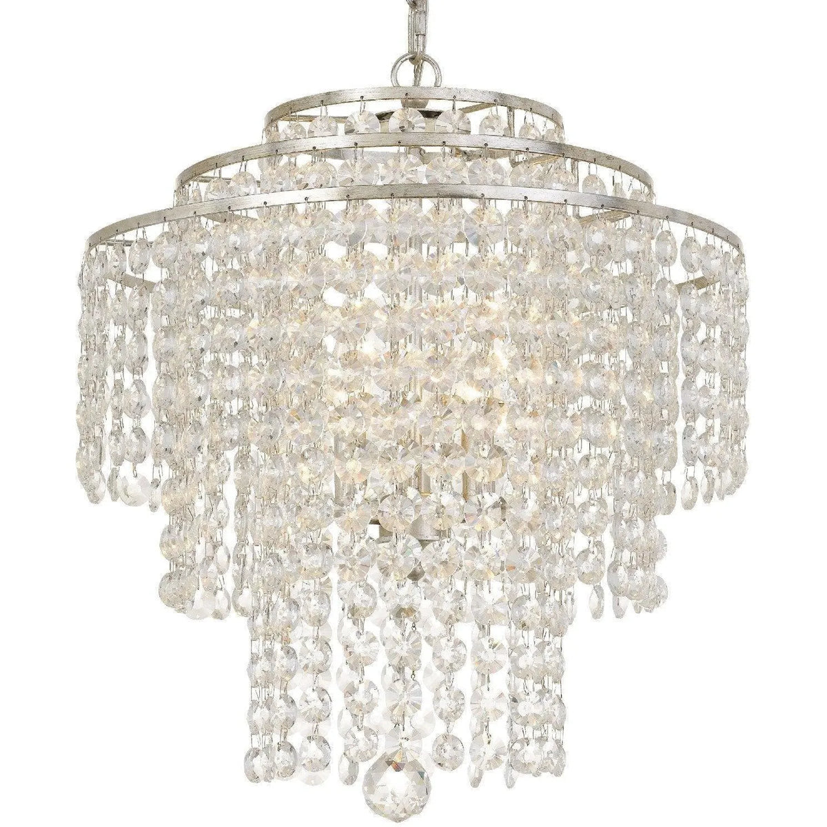 Crystorama - Arielle Four Light Chandelier - ARI-304-SA-CL-MWP | Montreal Lighting & Hardware