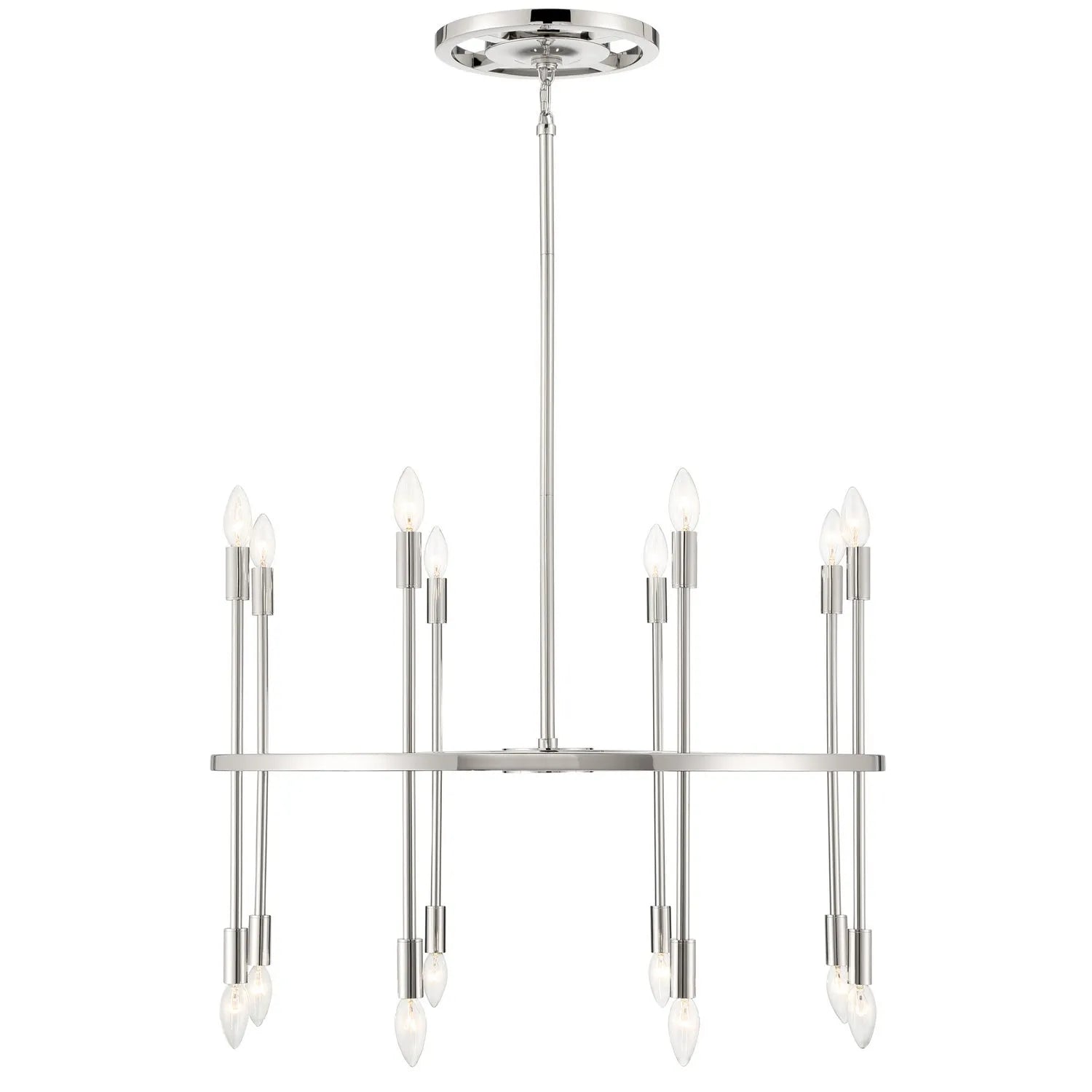 Crystorama - Aries Chandelier - ARS-B4012-PN | Montreal Lighting & Hardware