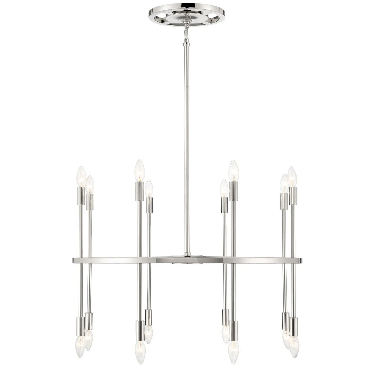 Crystorama - Aries Chandelier - ARS-B4012-PN | Montreal Lighting & Hardware