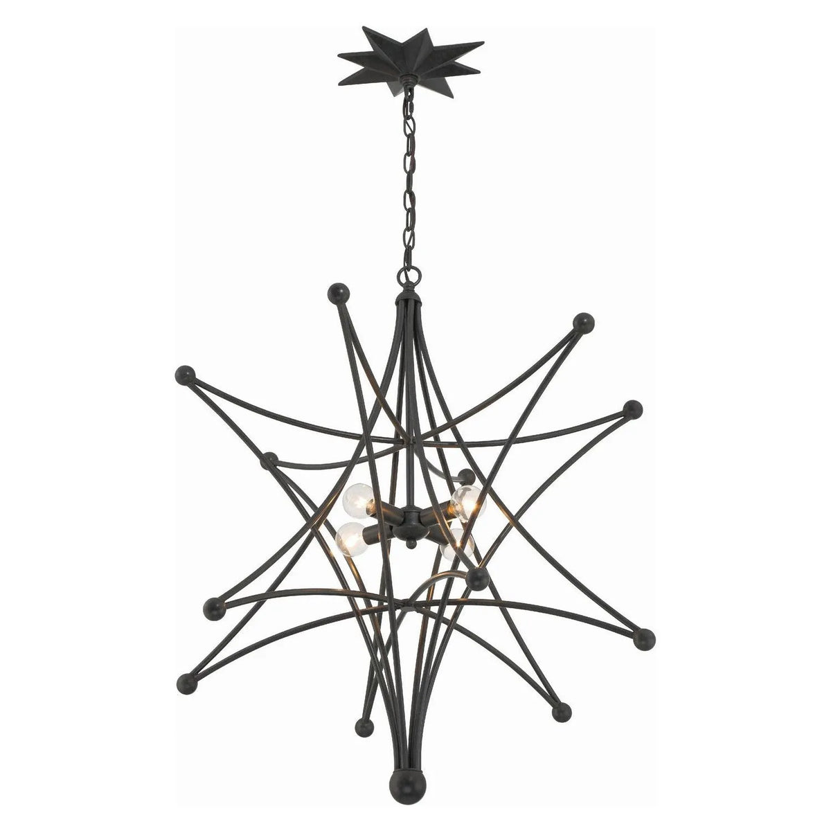 Crystorama - Astro Chandelier - 9236-BK | Montreal Lighting & Hardware