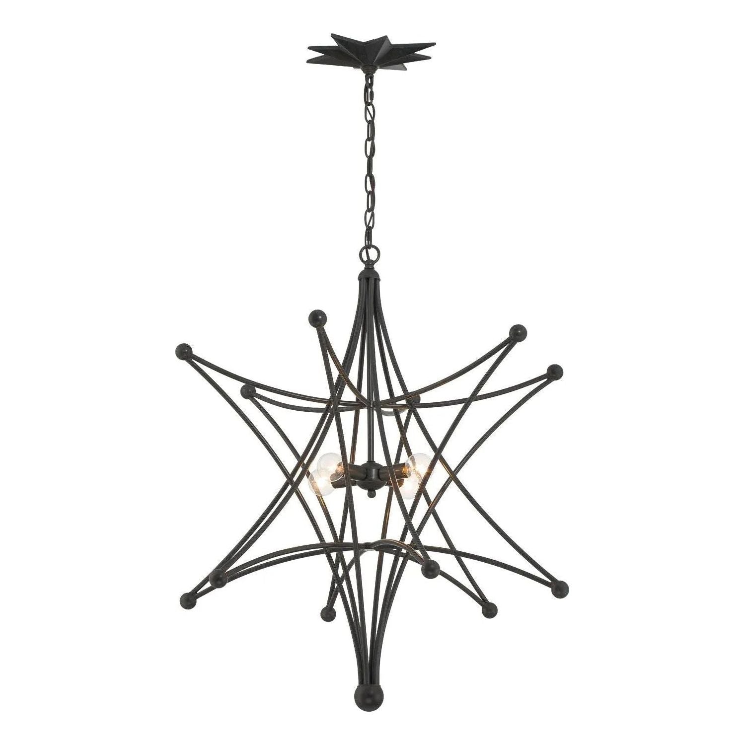 Crystorama - Astro Chandelier - 9236-BK | Montreal Lighting & Hardware