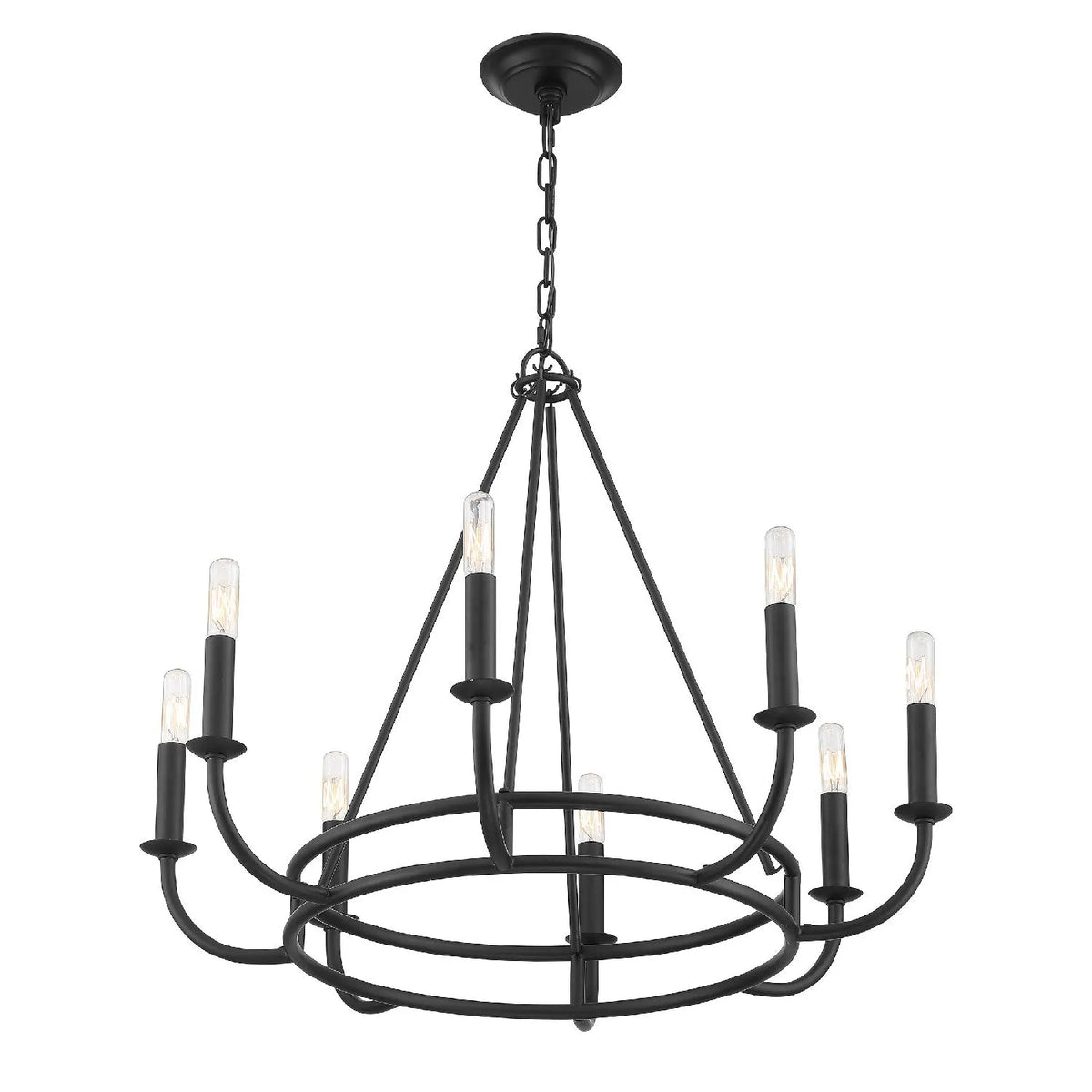 Crystorama - Bailey Eight Light Chandelier - BAI-A2108-AG | Montreal Lighting & Hardware