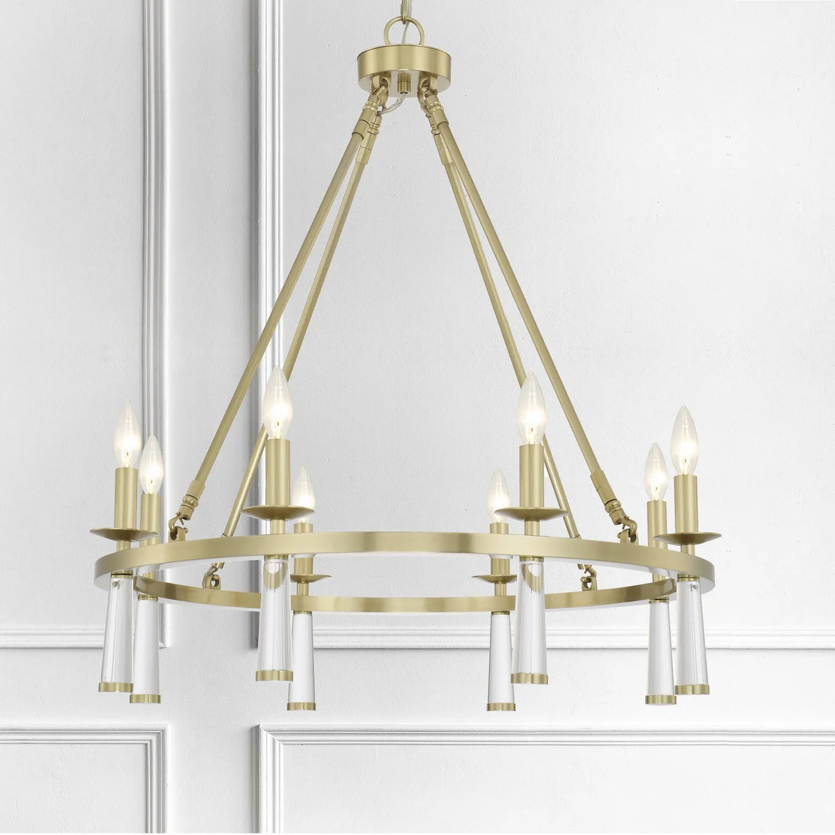 Crystorama - Baxter Eight Light Chandelier - 8867-AG | Montreal Lighting & Hardware