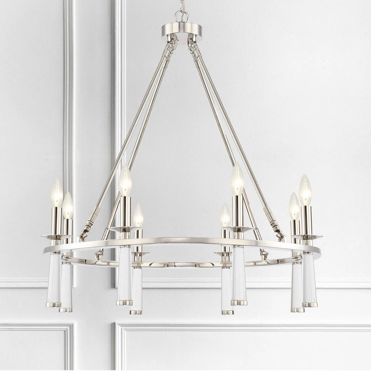 Crystorama - Baxter Eight Light Chandelier - 8867-AG | Montreal Lighting & Hardware