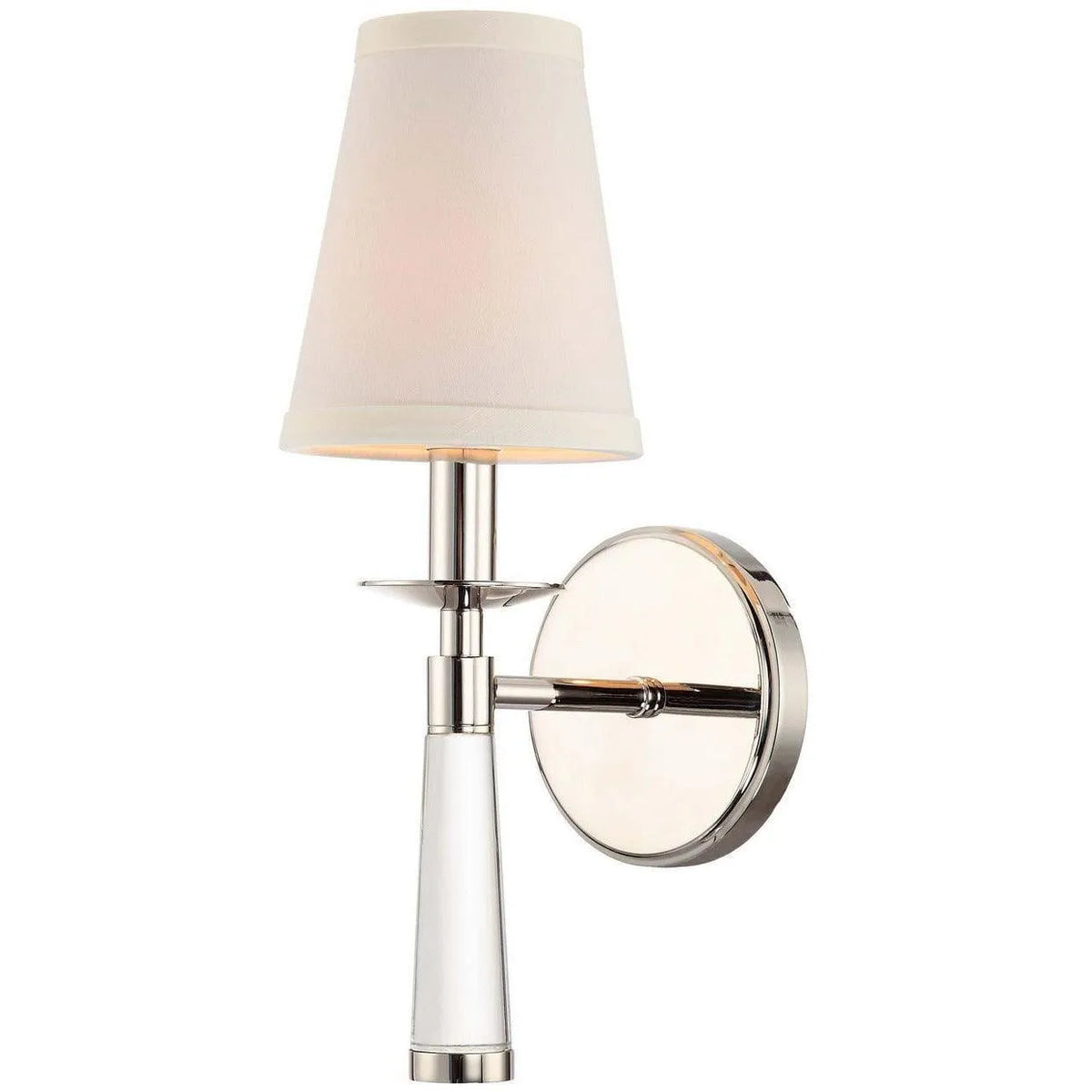 Crystorama - Baxter One Light Wall Mount - 8861-PN | Montreal Lighting & Hardware