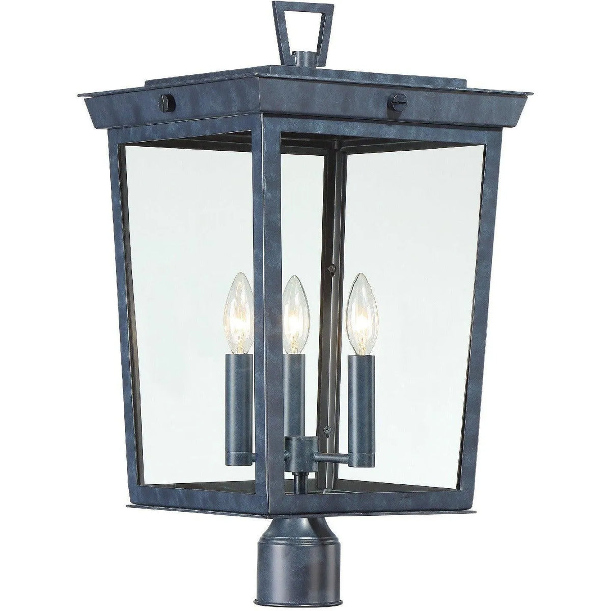 Crystorama - Belmont Three Light Outdoor Post Light - BEL-A8069-GE | Montreal Lighting & Hardware