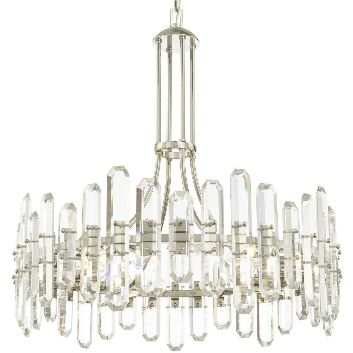 Crystorama - Bolton 12 Light Chandelier - BOL-8889-PN | Montreal Lighting & Hardware