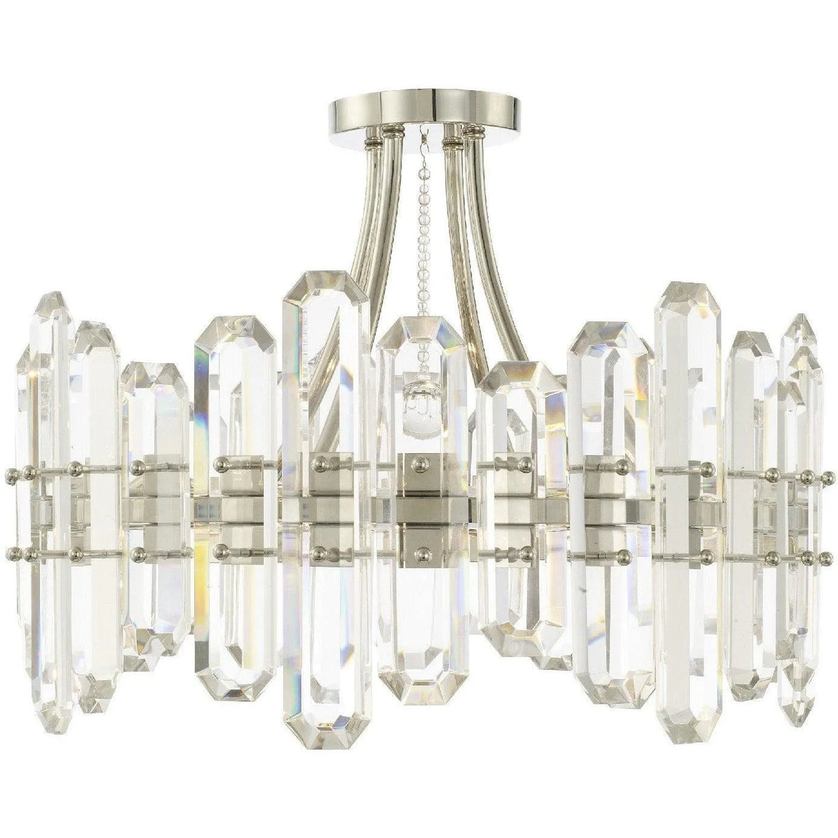 Crystorama - Bolton Four Light Ceiling Mount - BOL-8884-PN | Montreal Lighting & Hardware