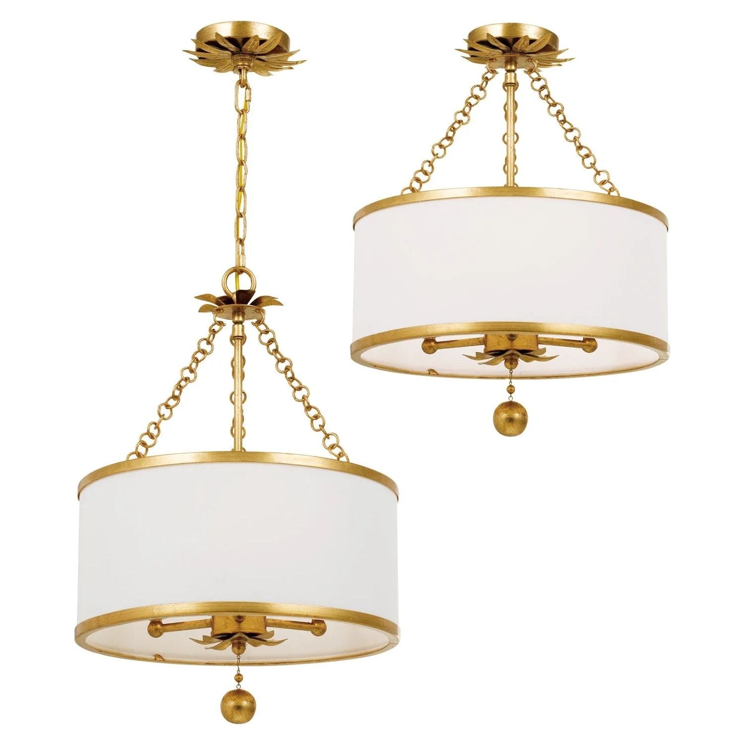 Crystorama - Broche Chandelier - Drum - 513-GA | Montreal Lighting & Hardware