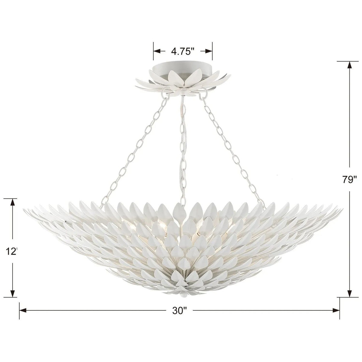 Crystorama - Broche Semi Flush Mount - 517-GA_CEILING | Montreal Lighting & Hardware