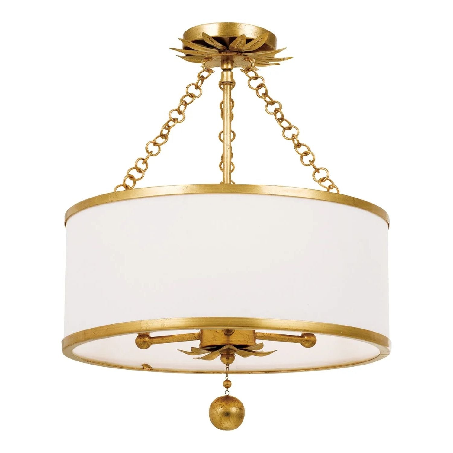 Crystorama - Broche Semi Flush Mount - Drum - 513-GA_CEILING | Montreal Lighting & Hardware