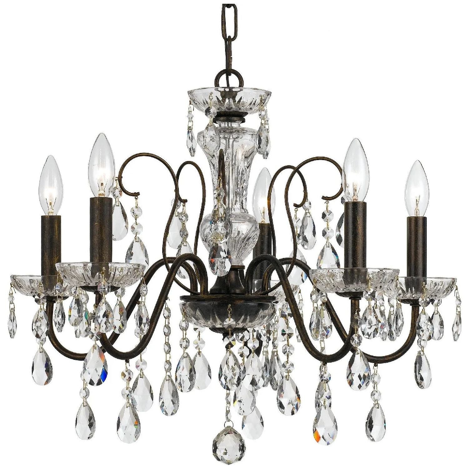 Crystorama - Butler Chandelier - 3025-EB-CL-MWP | Montreal Lighting & Hardware