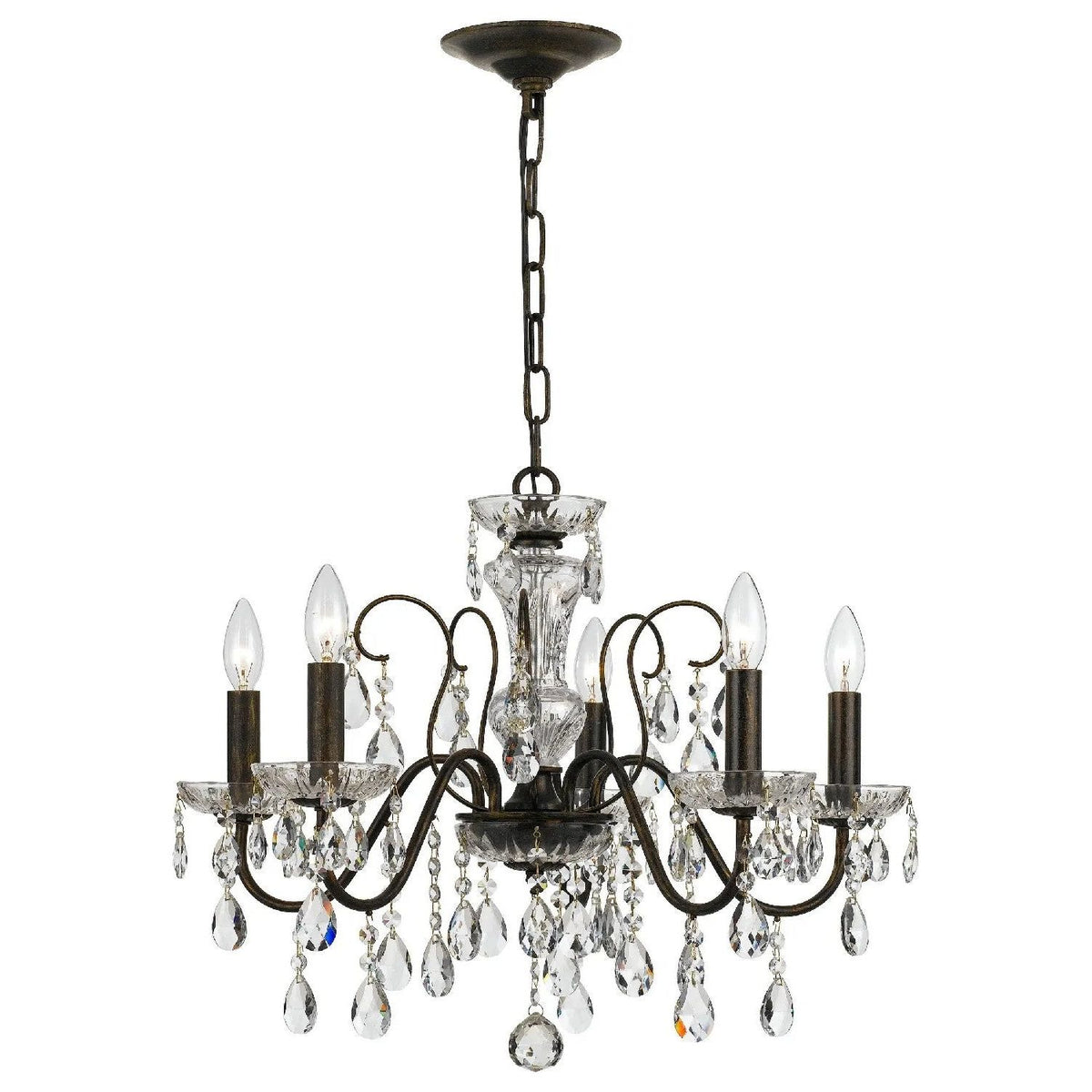 Crystorama - Butler Chandelier - 3025-EB-CL-MWP | Montreal Lighting & Hardware