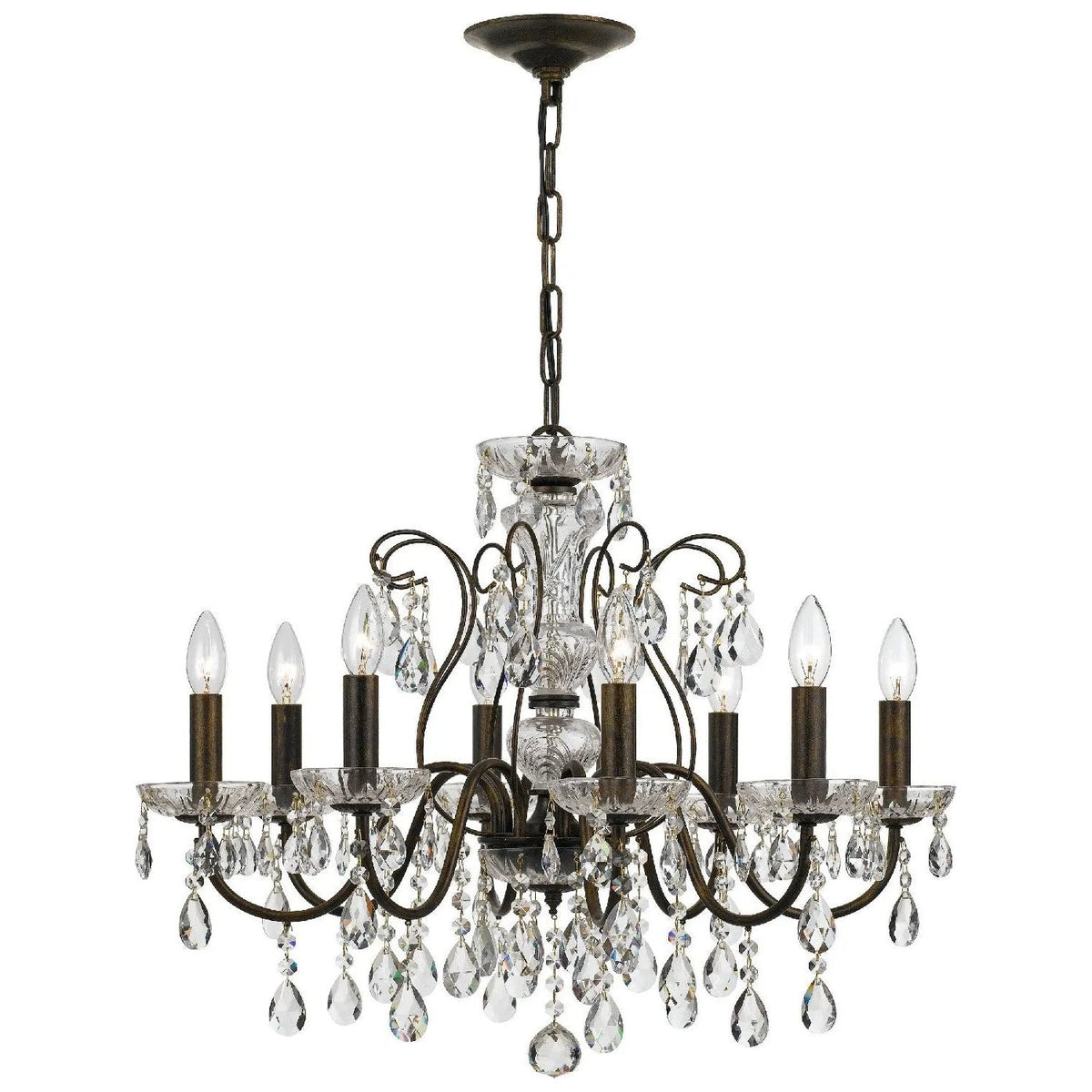 Crystorama - Butler Chandelier - 3025-EB-CL-MWP | Montreal Lighting & Hardware