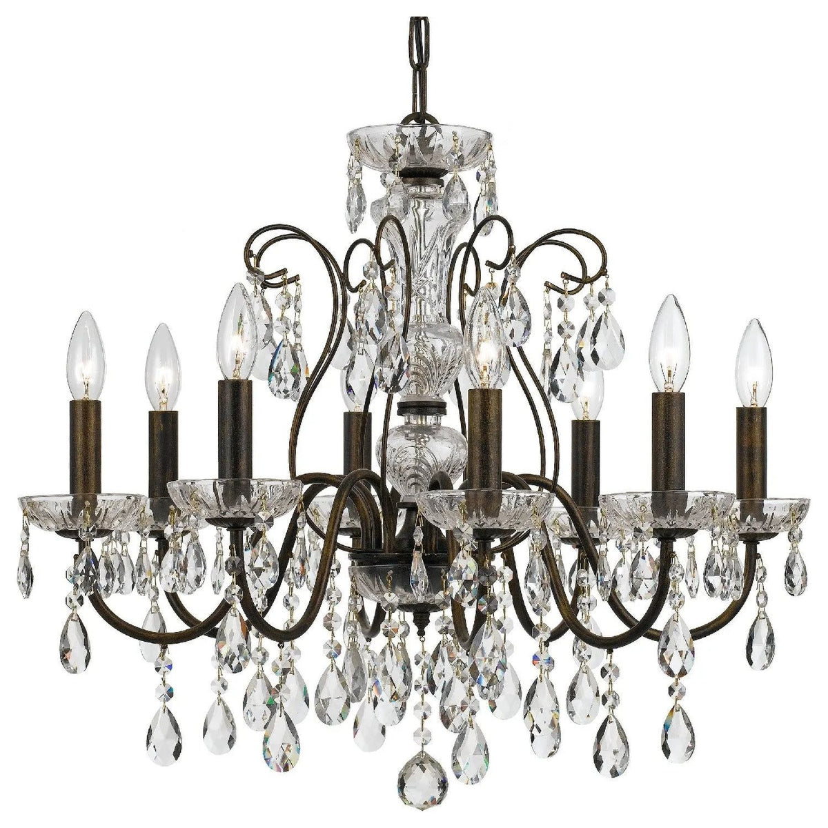 Crystorama - Butler Chandelier - 3028-EB-CL-MWP | Montreal Lighting & Hardware