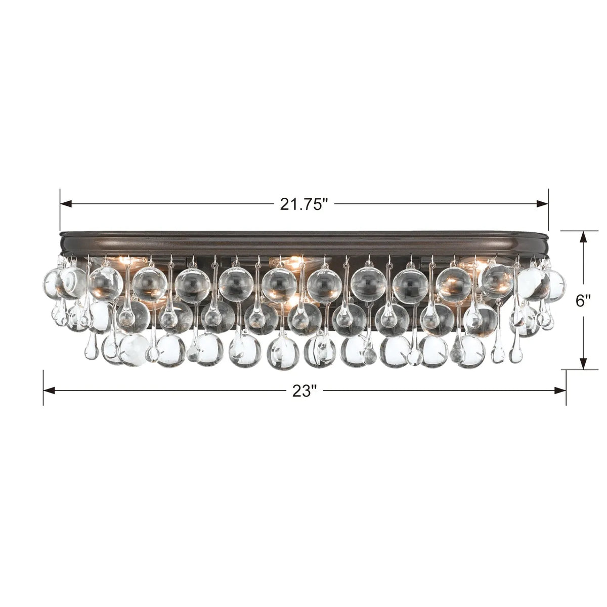 Crystorama - Calypso Six Light Bathroom Vanity - 133-CH | Montreal Lighting & Hardware