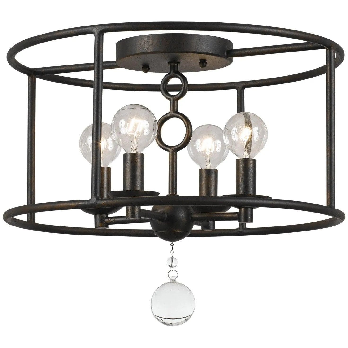 Crystorama - Cameron Four Light Ceiling Mount - 9267-EB | Montreal Lighting & Hardware