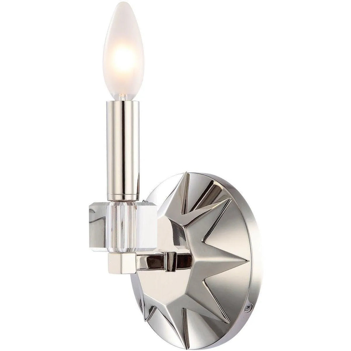 Crystorama - Carson One Light Wall Mount - 8851-PN | Montreal Lighting & Hardware