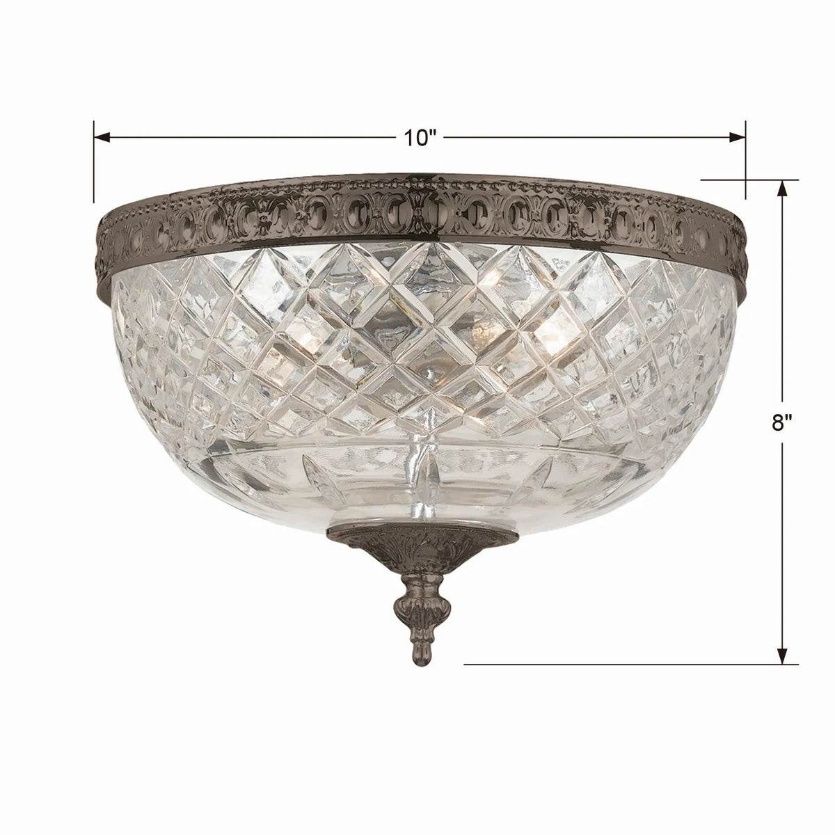 Crystorama - Ceiling Mount Two Light Ceiling Mount - 117-10-CH | Montreal Lighting & Hardware