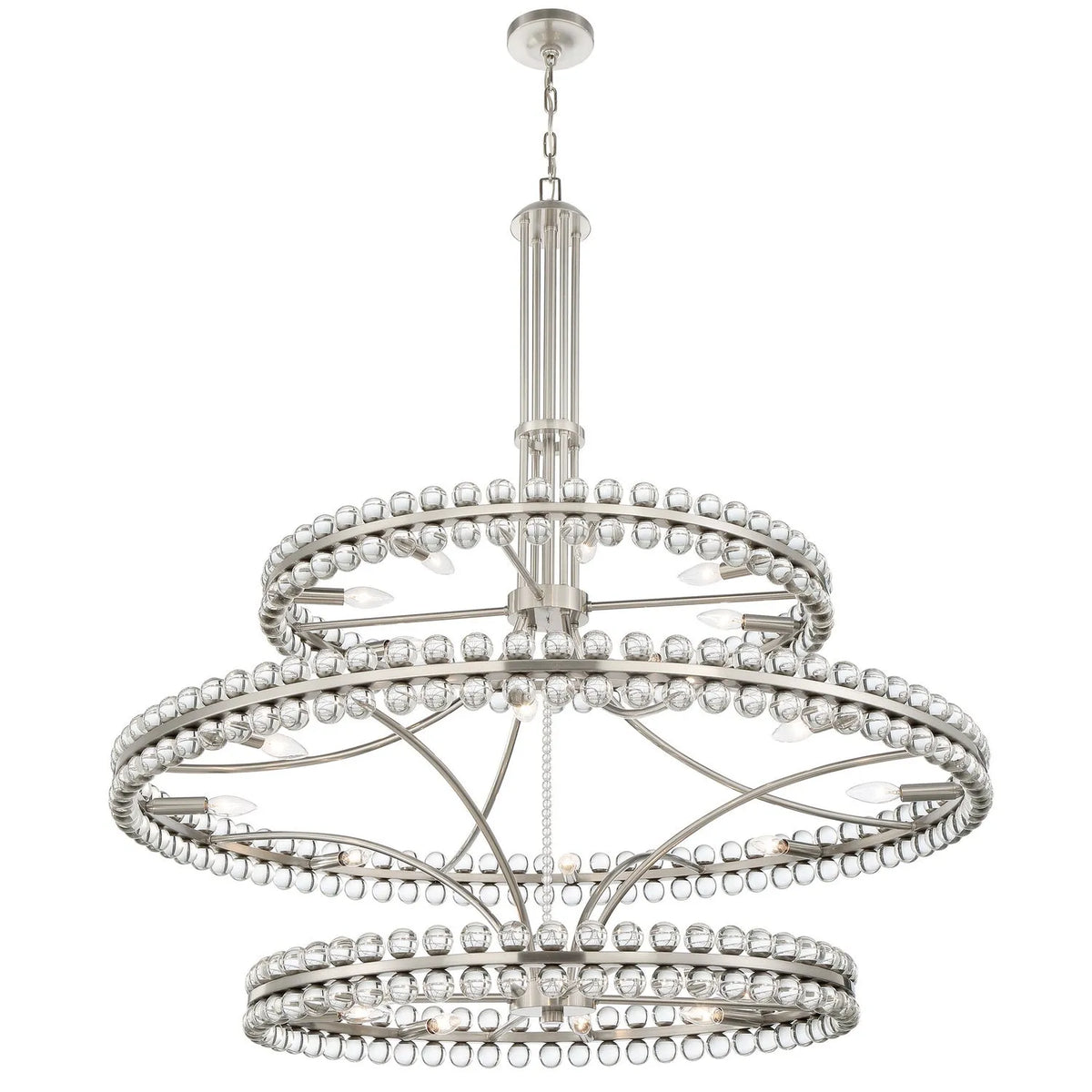 Crystorama - Clover Chandelier - CLO-8000-AG | Montreal Lighting & Hardware