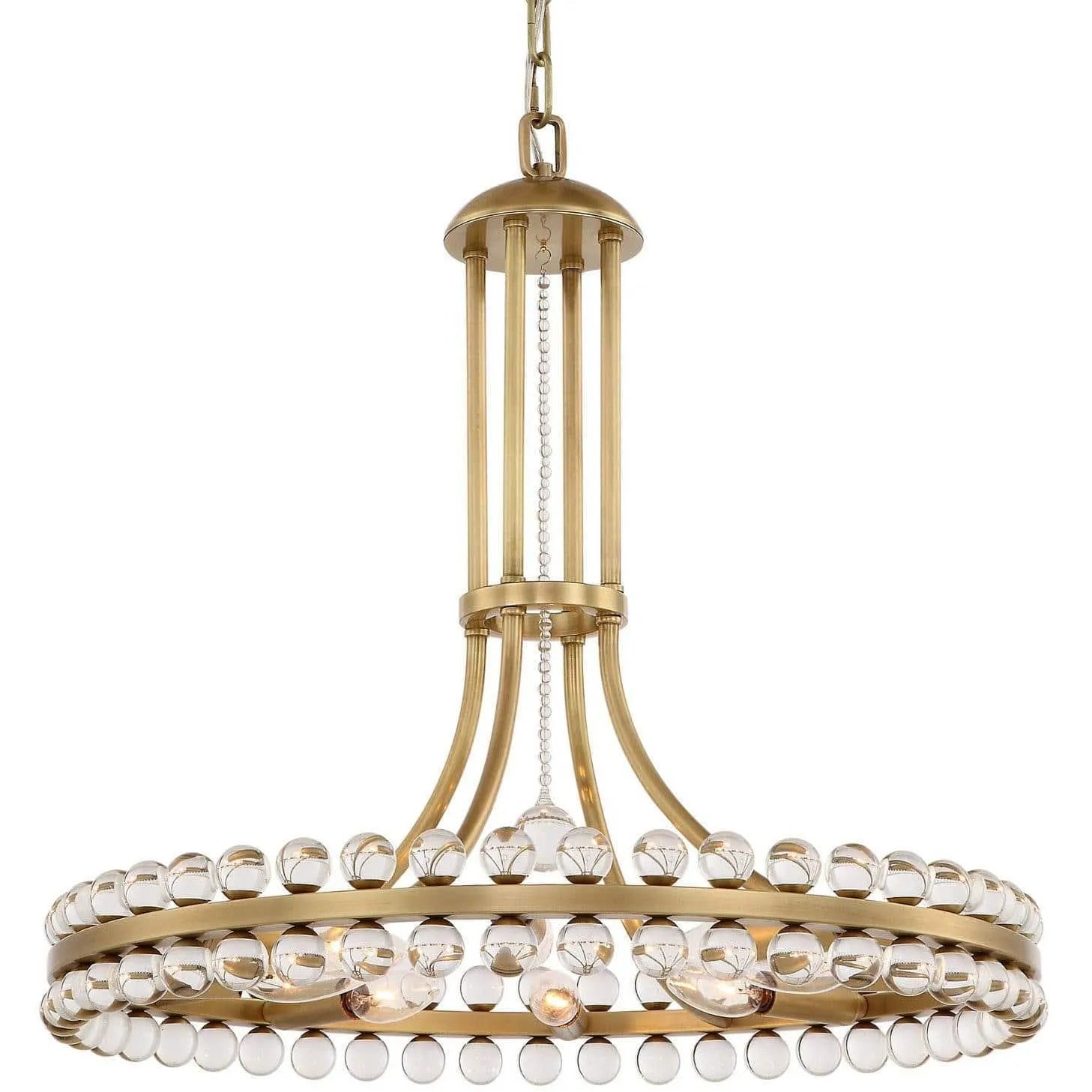 Crystorama - Clover Eight Light Chandelier - CLO-8898-AG | Montreal Lighting & Hardware