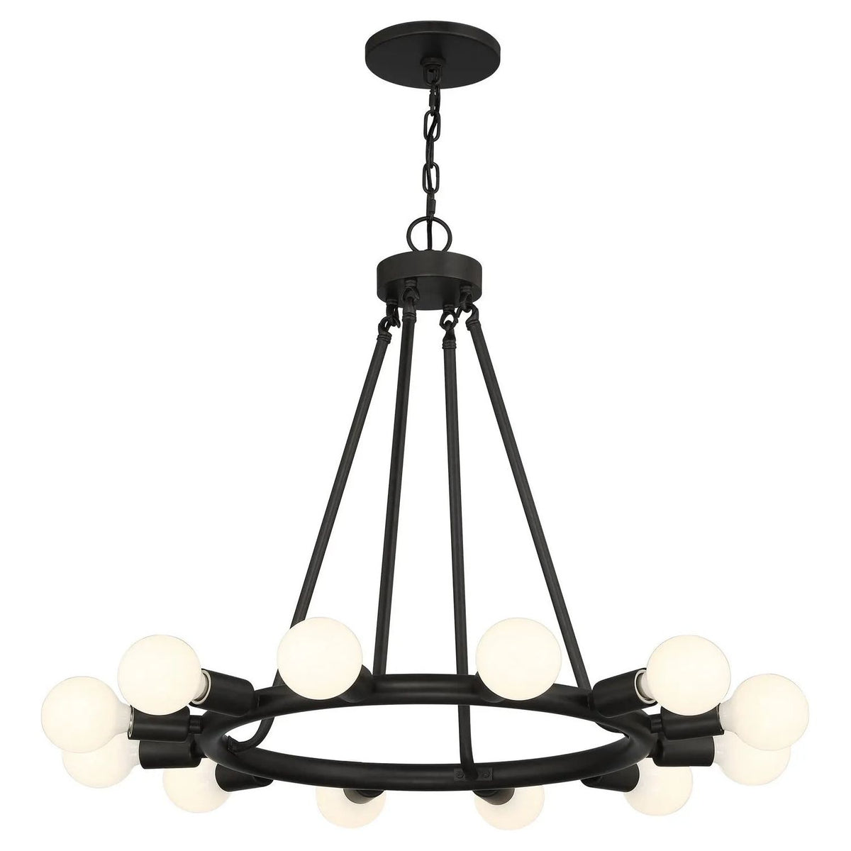 Crystorama - Dakota Chandelier - 9045-BK | Montreal Lighting & Hardware