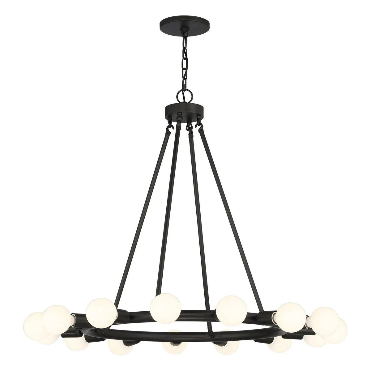 Crystorama - Dakota Chandelier - 9046-BK | Montreal Lighting & Hardware